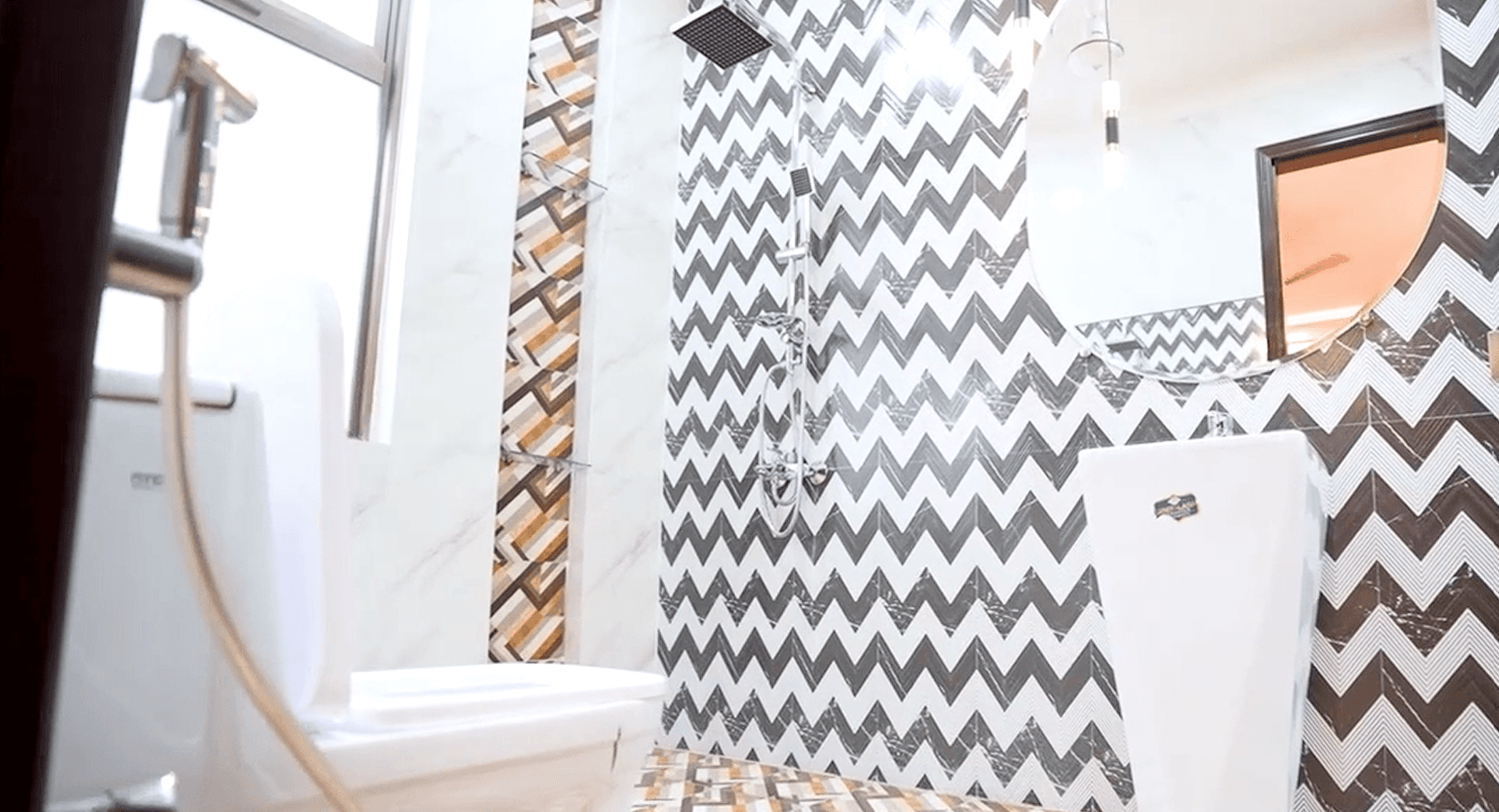 Bathroom vanity and storage detail
