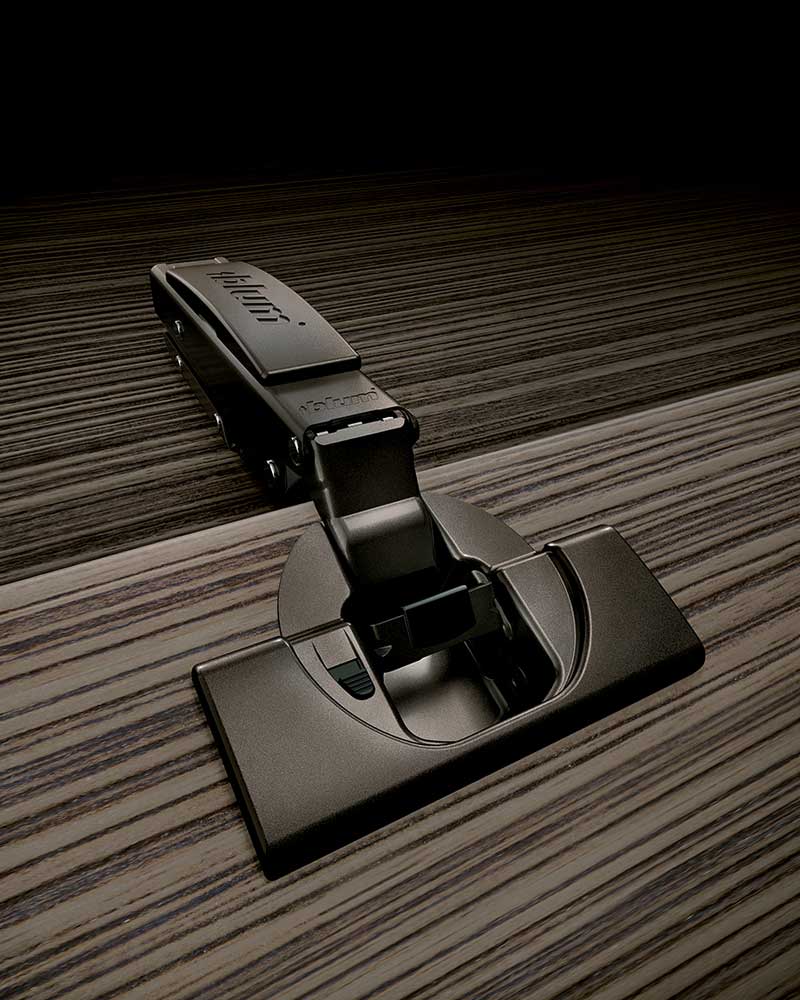 Soft-close hinge and kitchen hardware